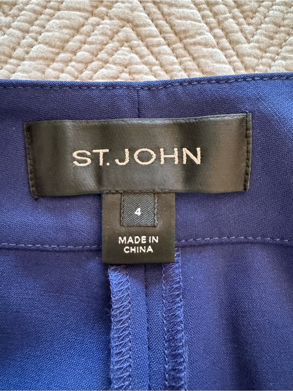 St. John Royal Blue Straight Leg Wool Blend Pants Womens Sz 4 - Picture 12 of 12